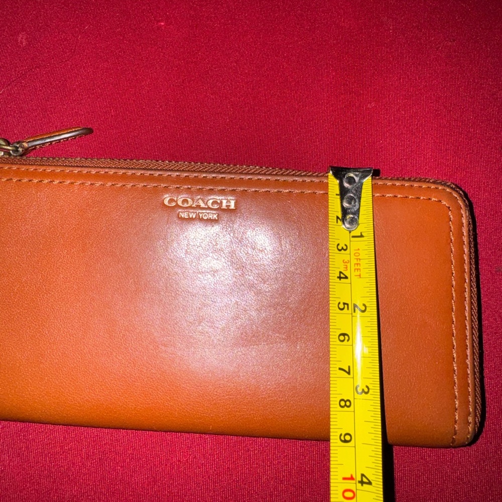 Coach Tan Napa Leather Slim Zip Wallet - Picture 11 of 13